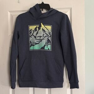 Under Armour Dark Blue Hoodie with Mountain Design